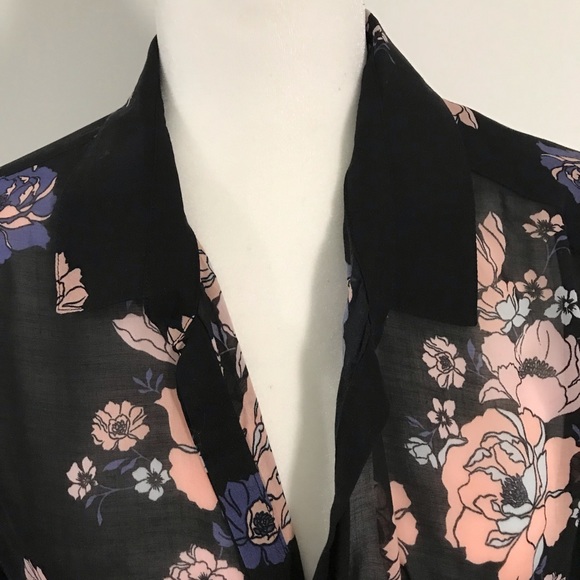 Anthropologie Cloth & Stone Floral Blouse Shirt 4 - Picture 5 of 8